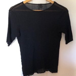 Topshop Botique Sheer Black Top